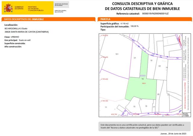 Obra paralizada en Argomilla de Cayón